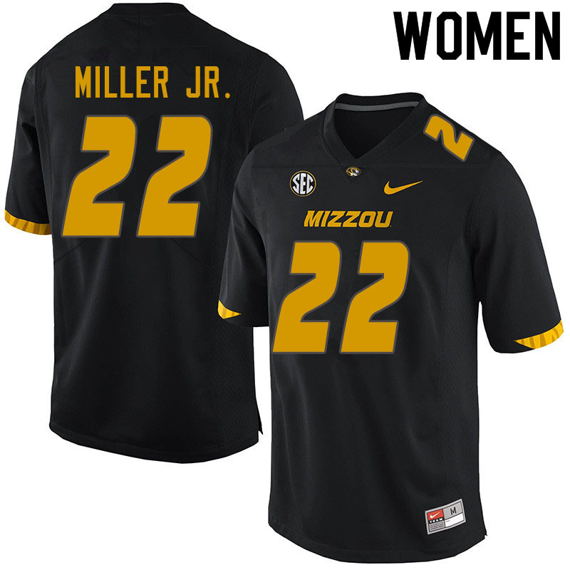 Women #22 Aubrey Miller Jr. Missouri Tigers College Football Jerseys Sale-Black